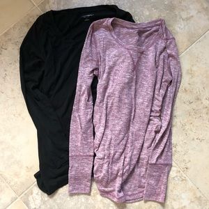 Two long sleeve maternity shirts